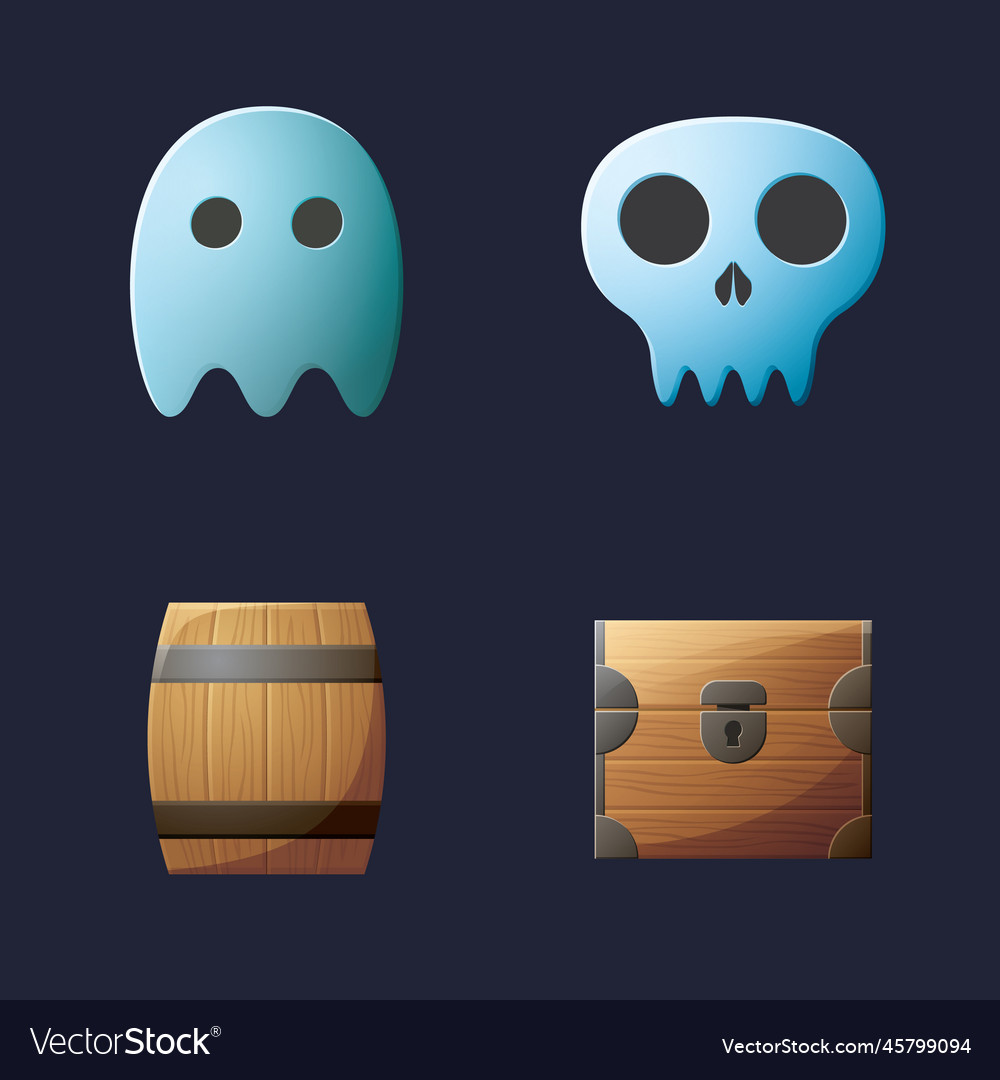 Game ui assets set gaming user interface icons vector image Game ui assets set gaming user interface icons
