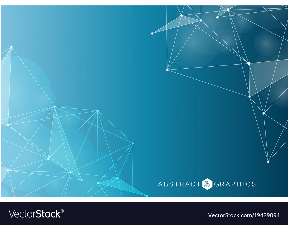 Geometric abstract background with connected line