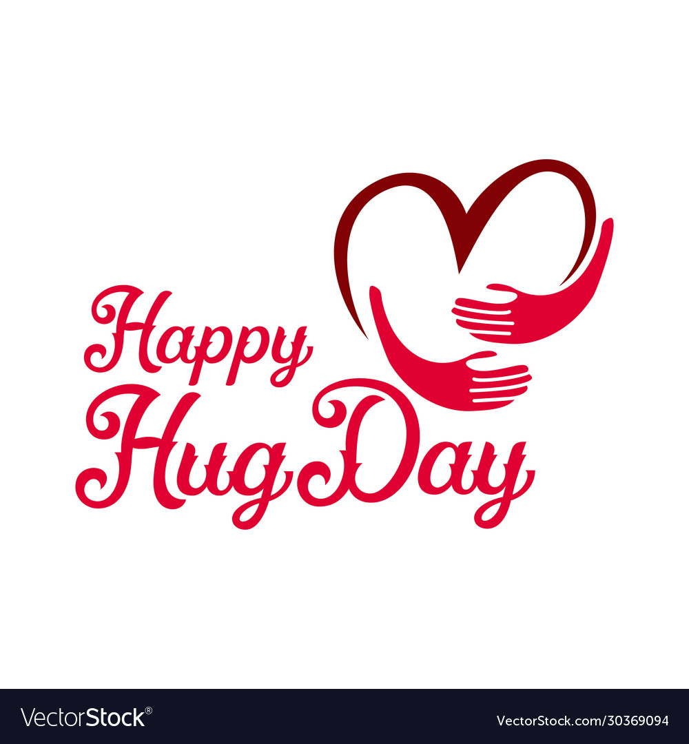 Happy national hug day suitable Royalty Free Vector Image