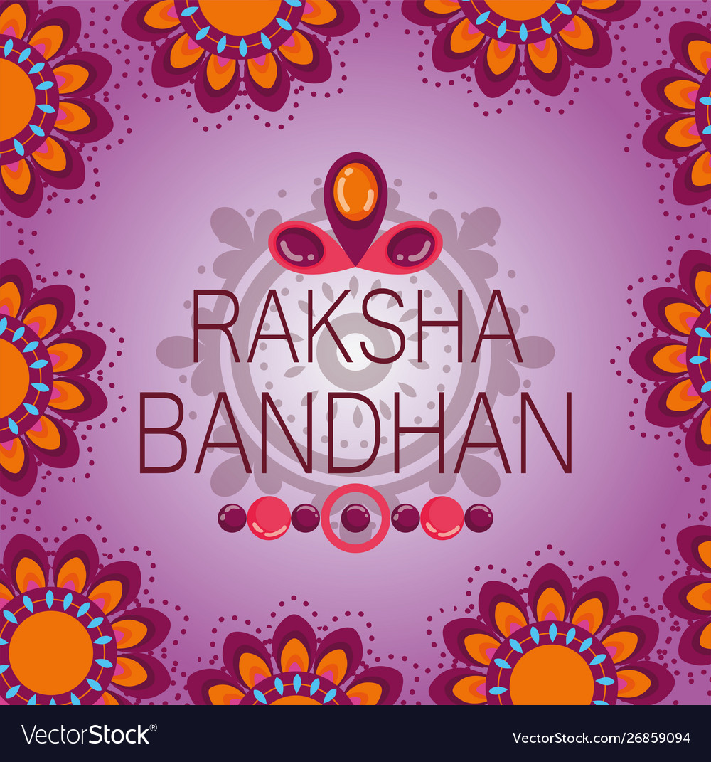 Happy raksha bandhan poster design Royalty Free Vector Image