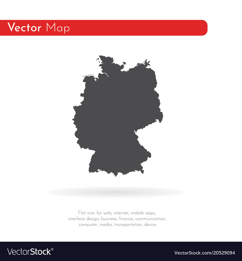 Map germany isolated black