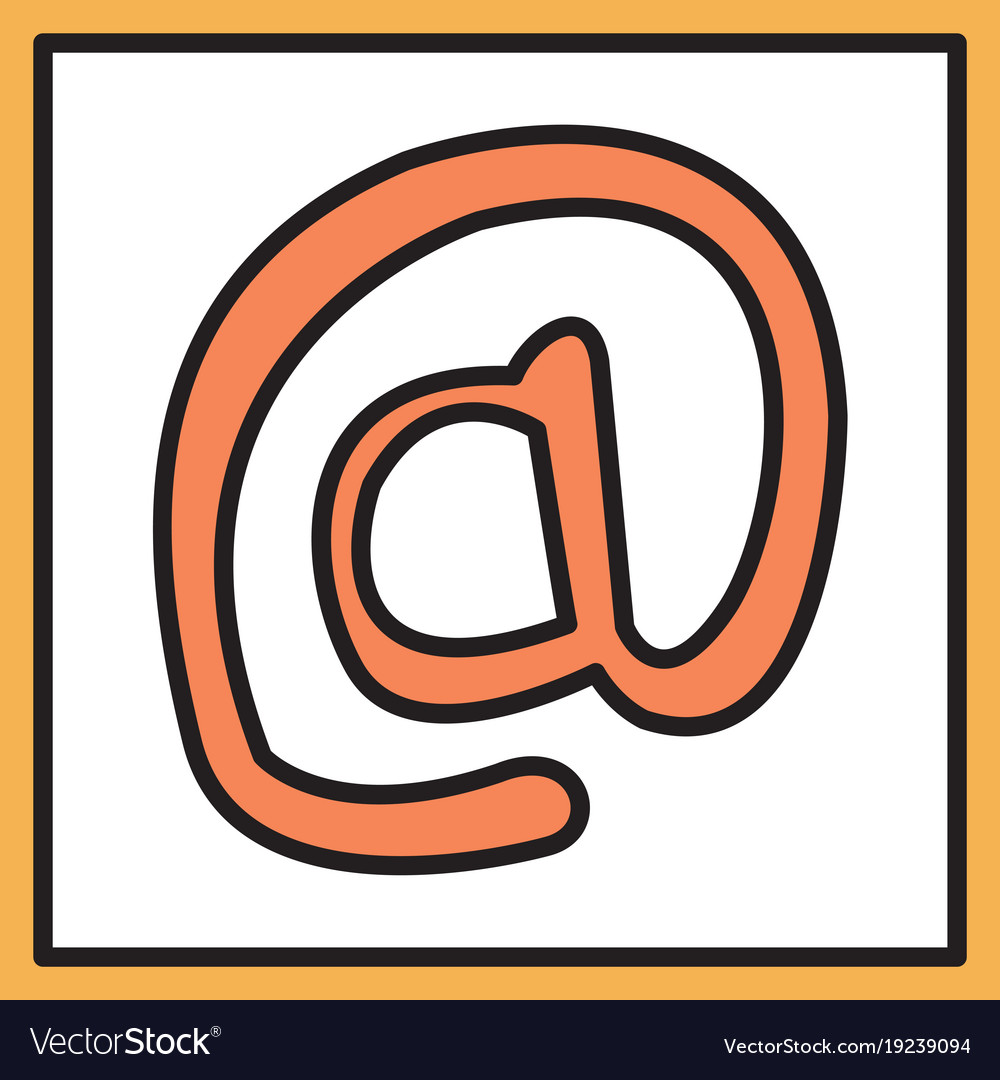 Outline email icon isolated on background line