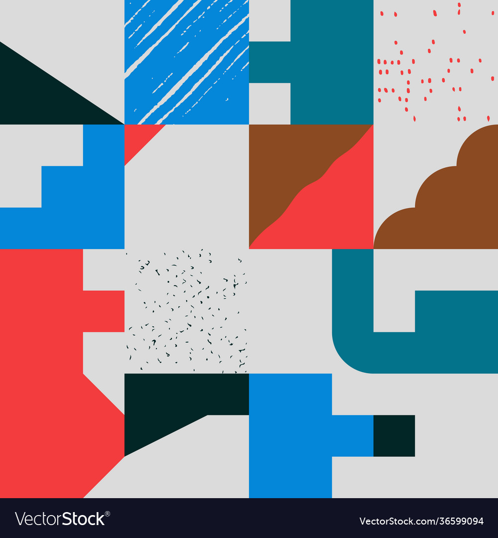 Pattern with abstract geometric shapes Vector Image Pattern with abstract geometric shapes