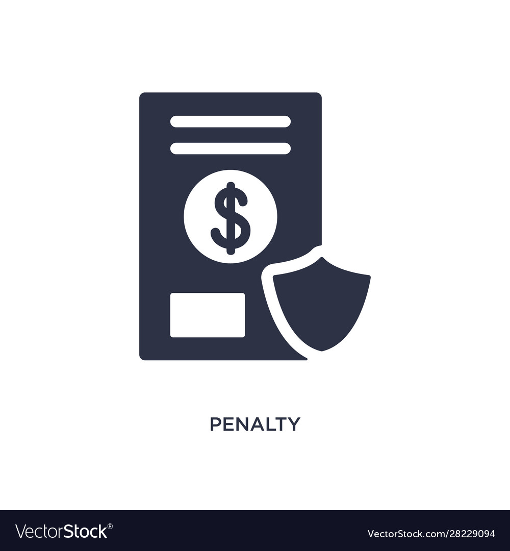 Penalty icon on white background simple element vector image Penalty icon on white background simple element