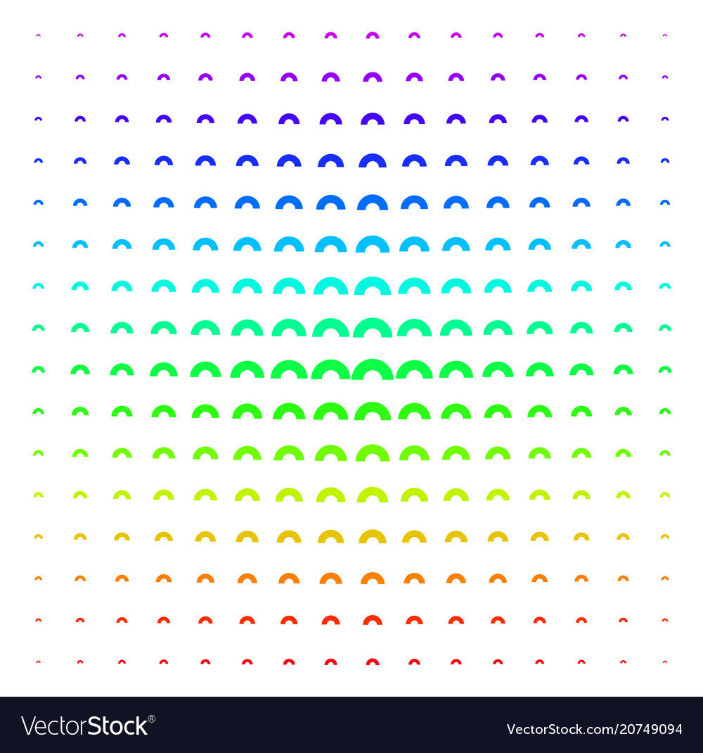 Rainbow icon halftone spectrum pattern
