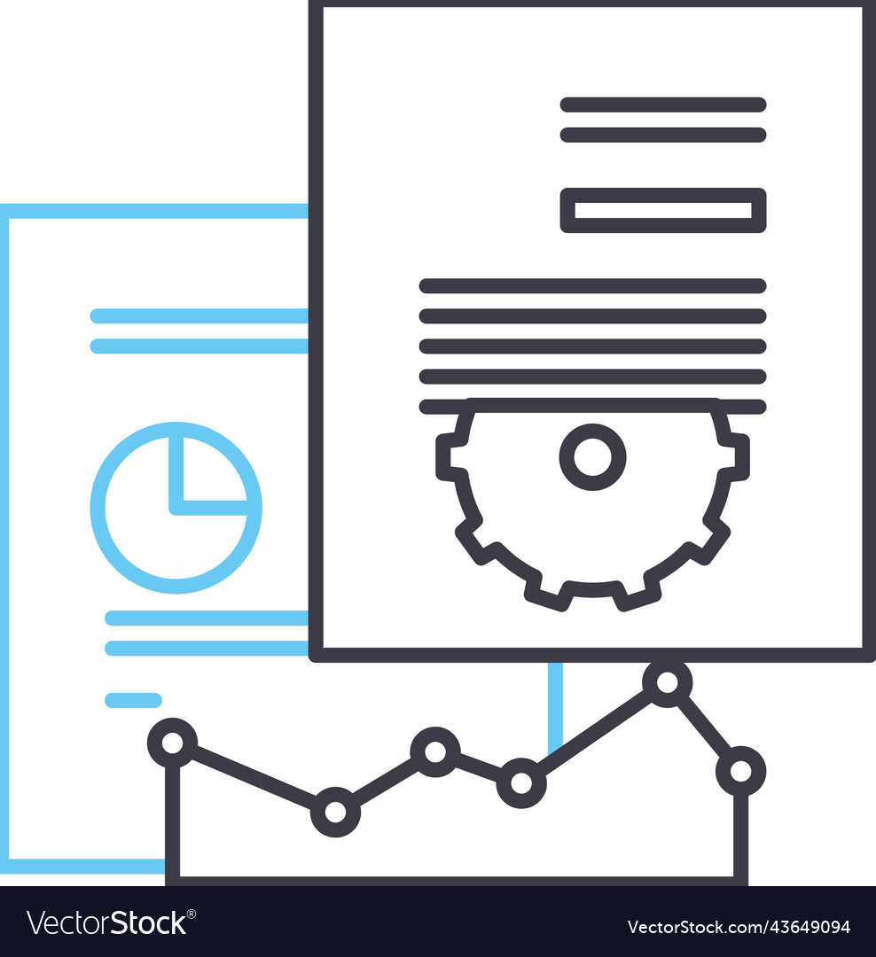 Report customization line icon outline symbol vector image Report customization line icon outline symbol