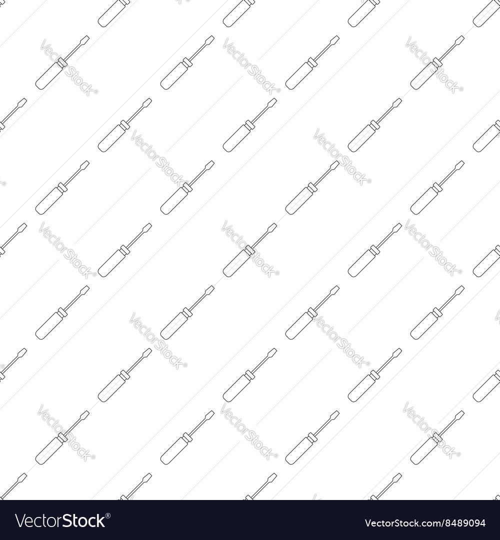 Screwdriver pattern seamless Royalty Free Vector Image