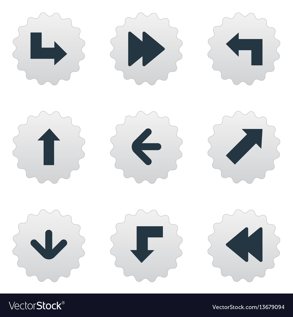 Set of simple cursor icons