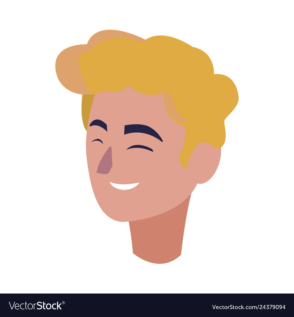 Young man head character