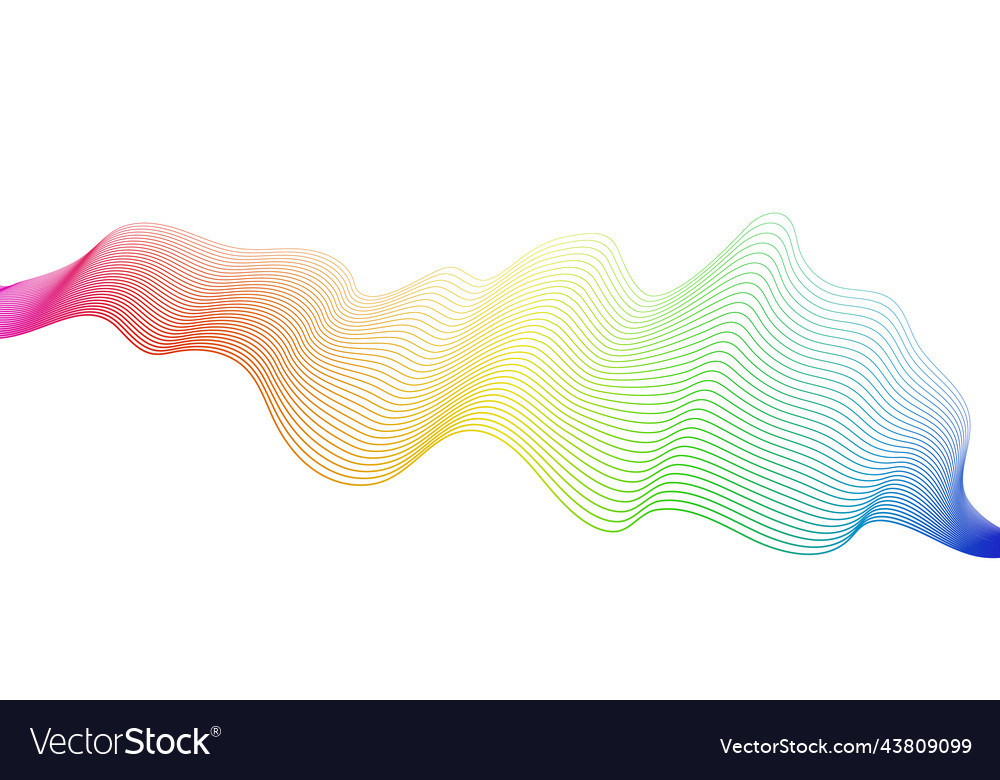 Abstract backdrop with wave gradient lines