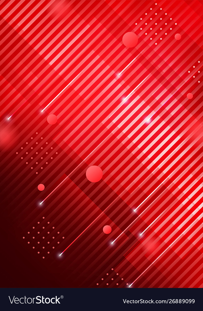 Abstract geometric shapes on red background Vector Image