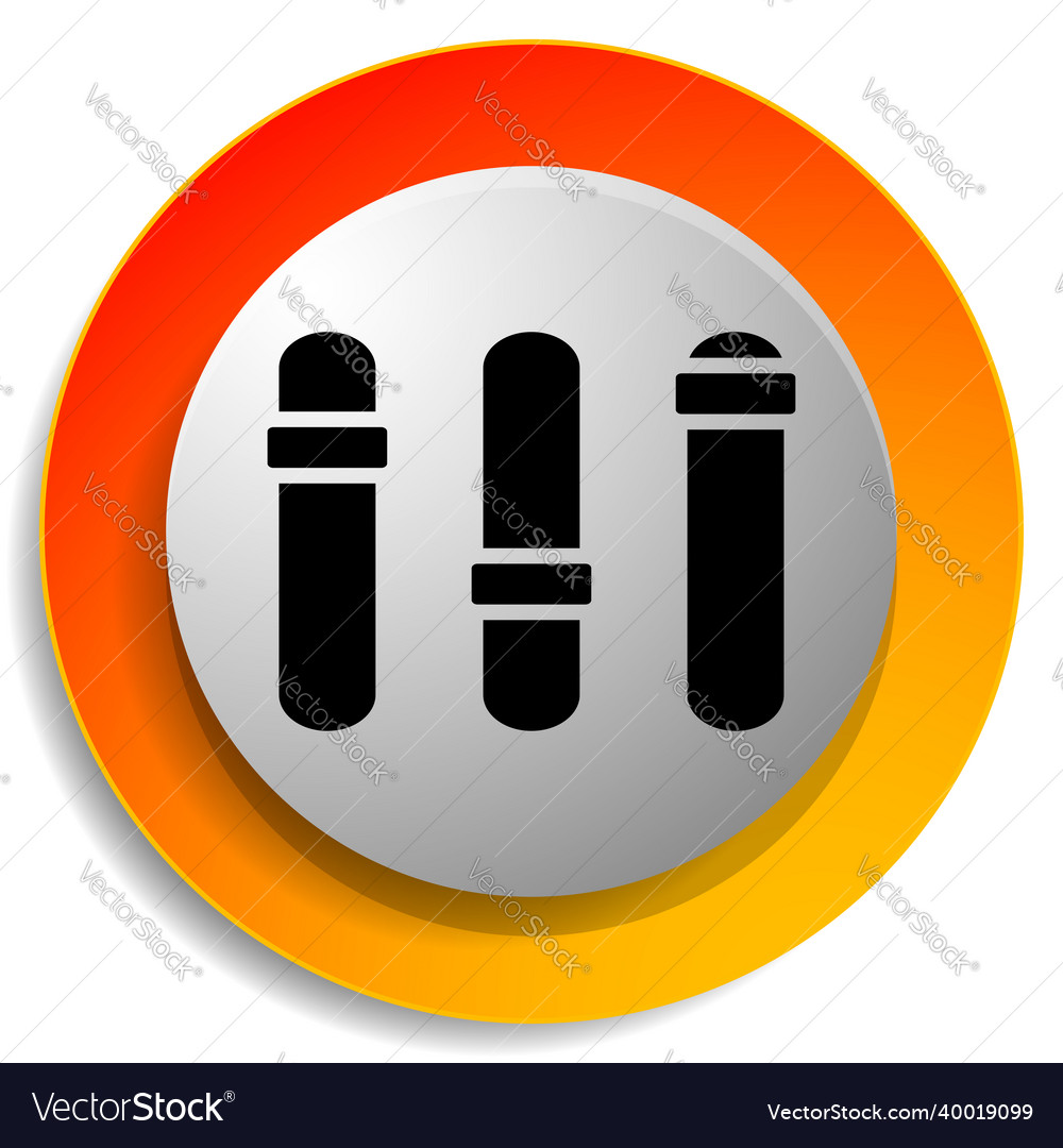 Adjuster slider tuner fader bars with levers knobs vector image Adjuster slider tuner fader bars with levers knobs