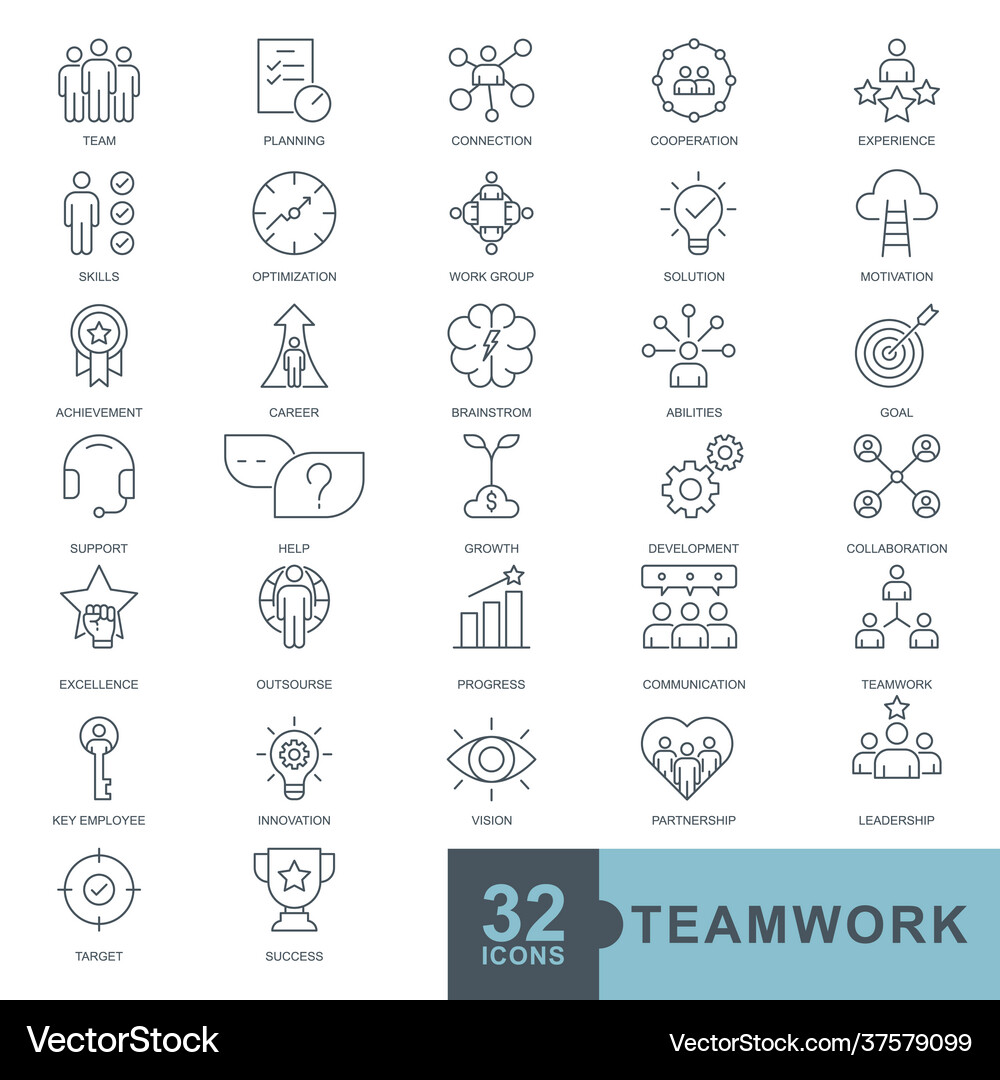 Business teamwork team building work group Vector Image