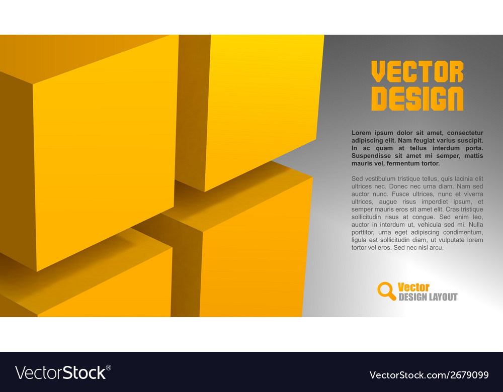 cube layout royalty free vector image vectorstock cube layout