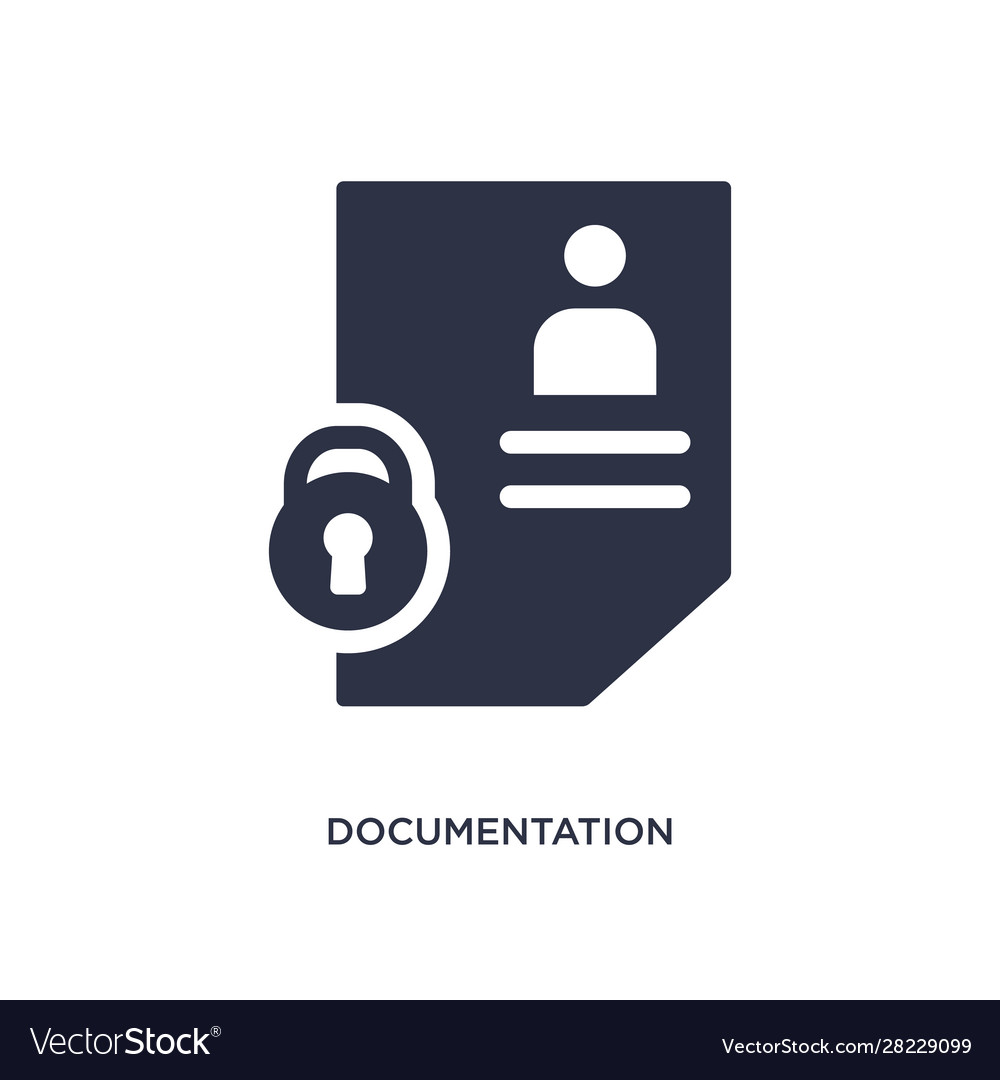 Documentation icon on white background simple vector image Documentation icon on white background simple