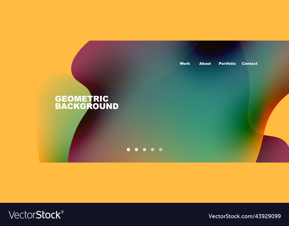 Flowing gradient colors and round elements Vector Image Flowing gradient colors and round elements