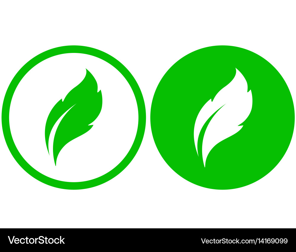 Leaf icon set Royalty Free Vector Image - VectorStock