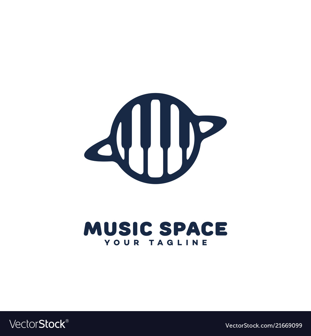 Music space logo Royalty Free Vector Image - VectorStock