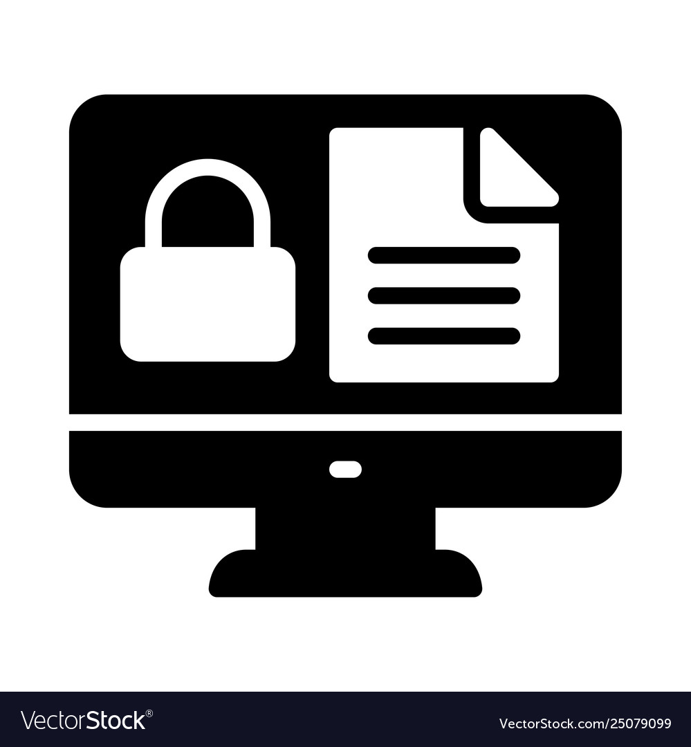 Secure lcd file vector image Secure lcd file