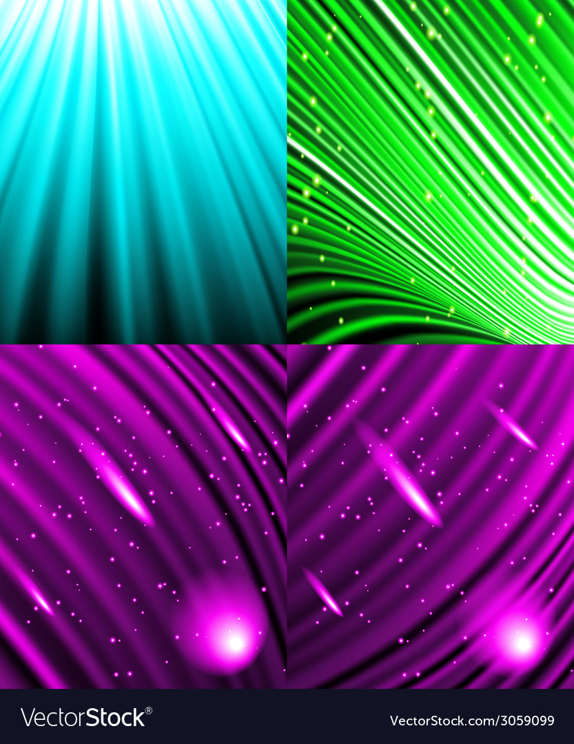 Set of background colourful luminous rays