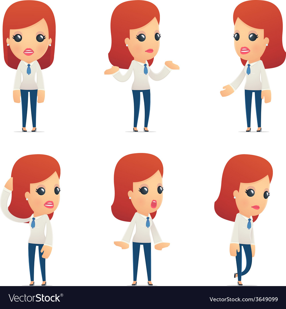 Set of reception character in different poses