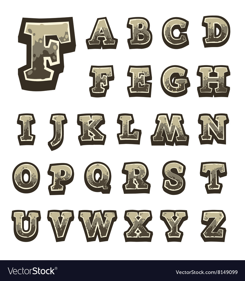 Stone game alphabet for user interfaces