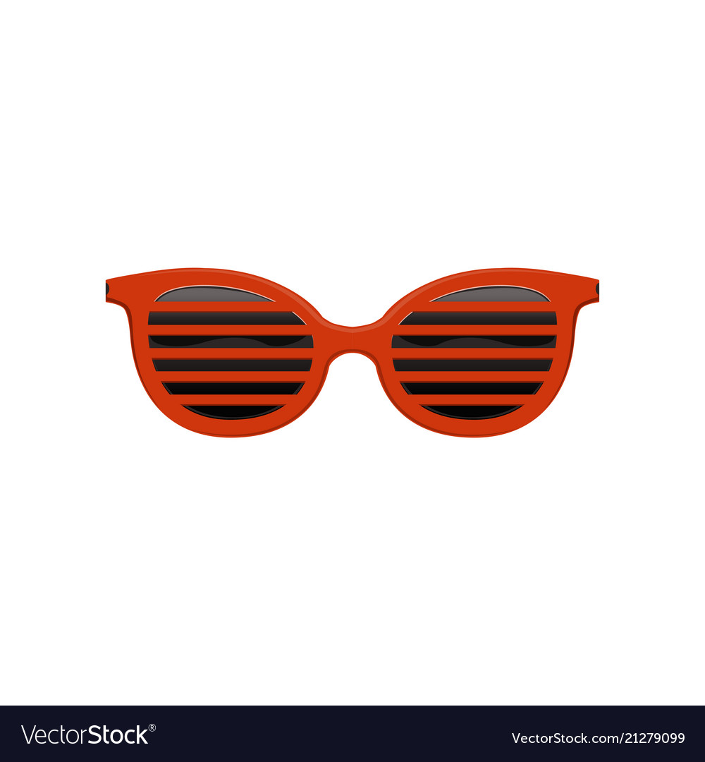 Stylish jalousie sunglasses with red frame Vector Image