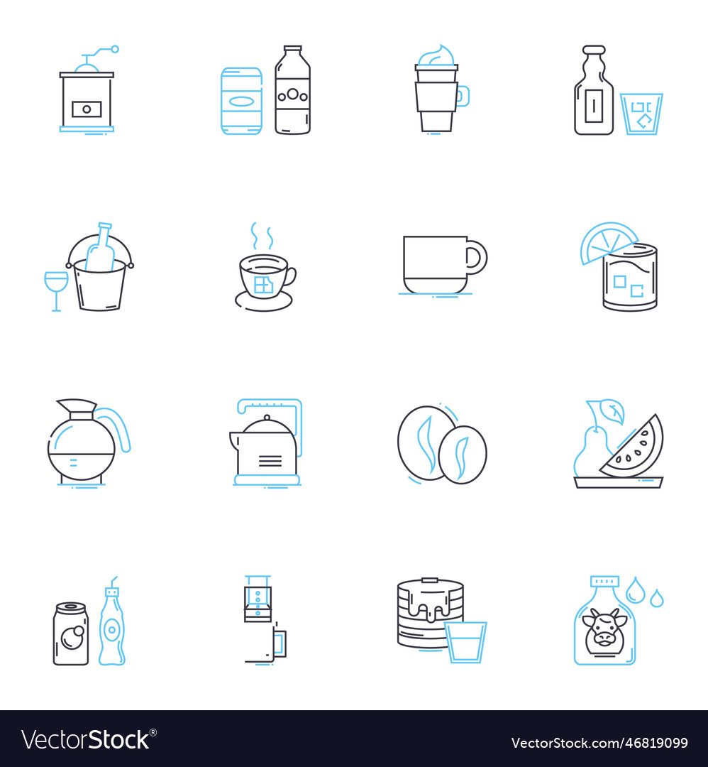 Teach and educate linear icons set instruct Vector Image Teach and educate linear icons set instruct