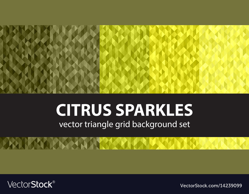 Triangle pattern set citrus sparkles seamless