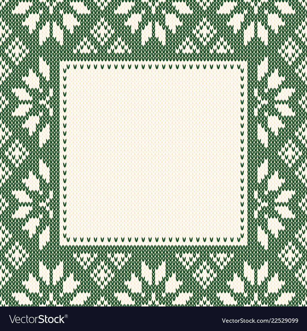 Winter Knitted Pattern - Geometric