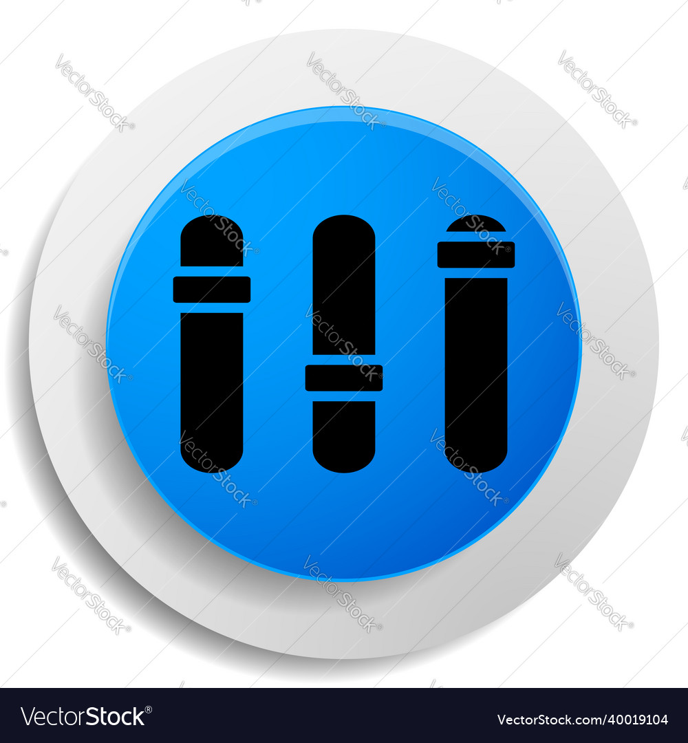 Adjuster slider tuner fader bars with levers knobs vector image Adjuster slider tuner fader bars with levers knobs
