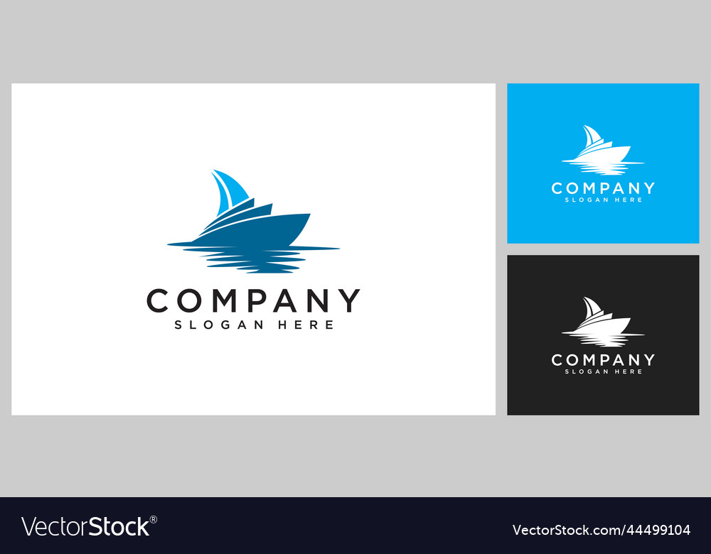 Boat logo design template