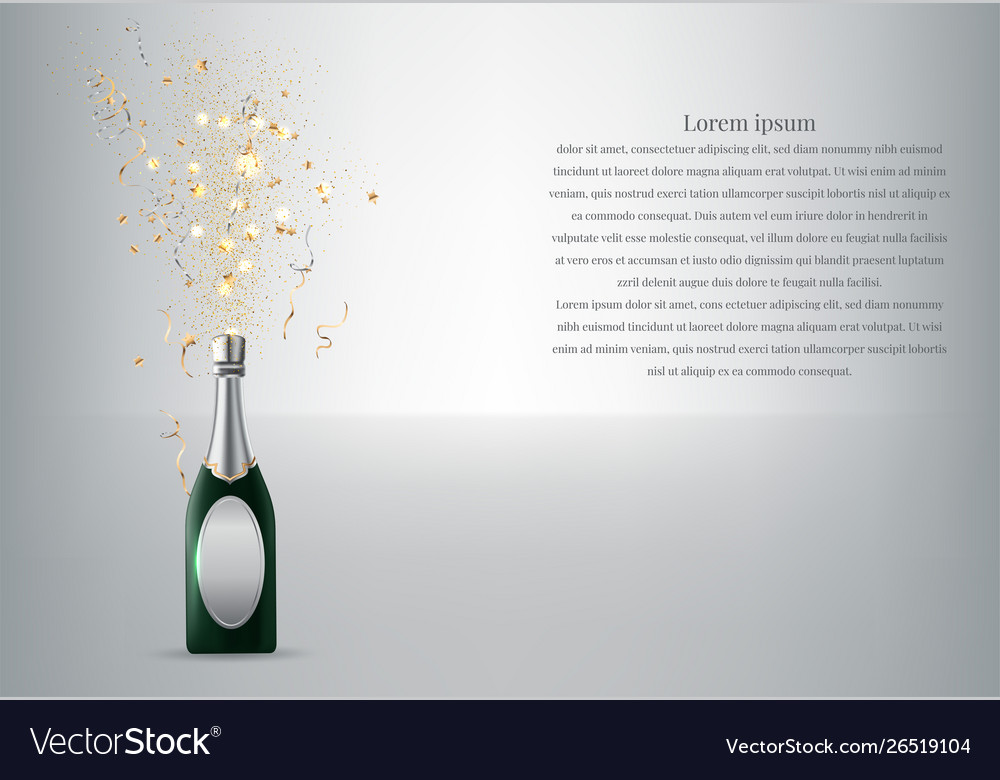 Bottle champagne explosion