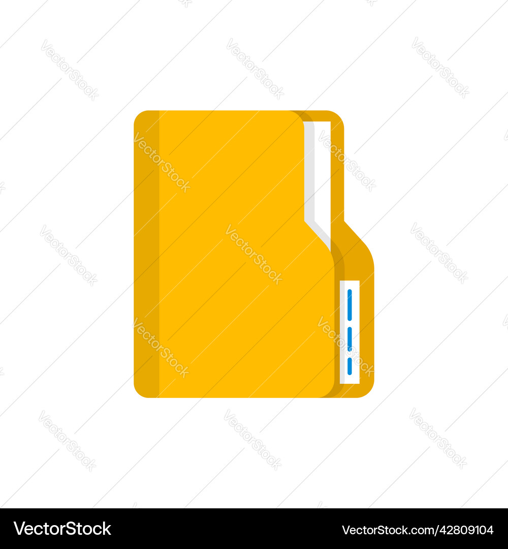 Computer folder icon in flat style document Vector Image
