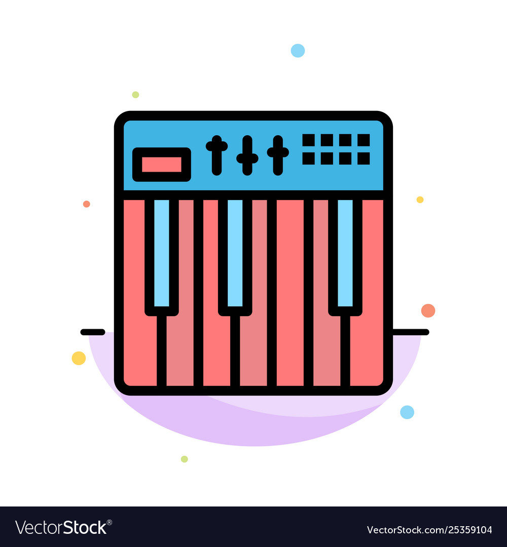 Controller hardware keyboard midi music abstract vector image Controller hardware keyboard midi music abstract