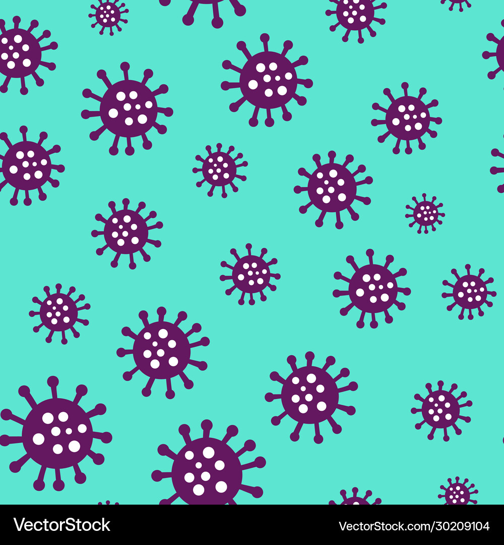 Coronavirus seamless pattern Royalty Free Vector Image