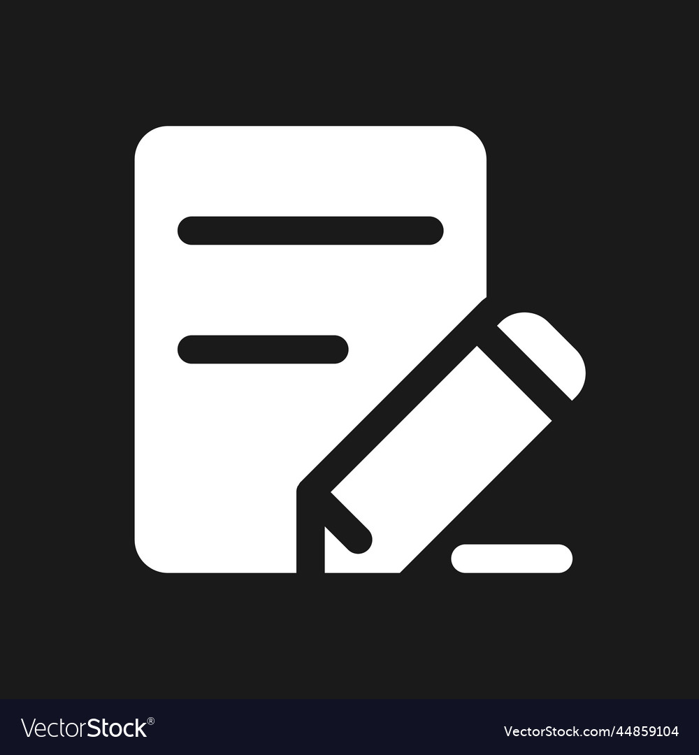 Edit text dark mode glyph ui icon