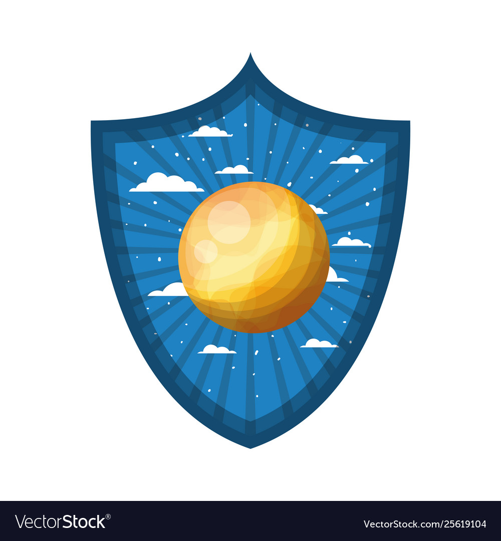 Frame with planet solar system Vector Image Frame with planet solar system