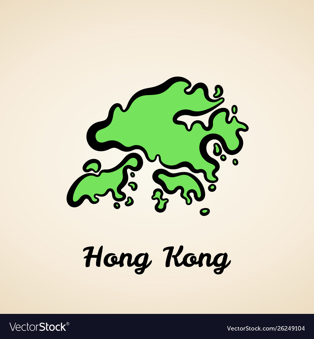 Hong kong - outline map