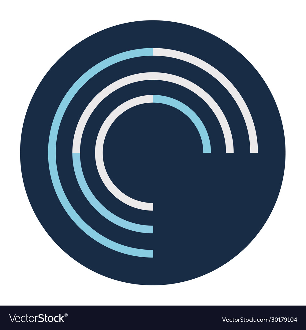 Lines loading circle block style icon