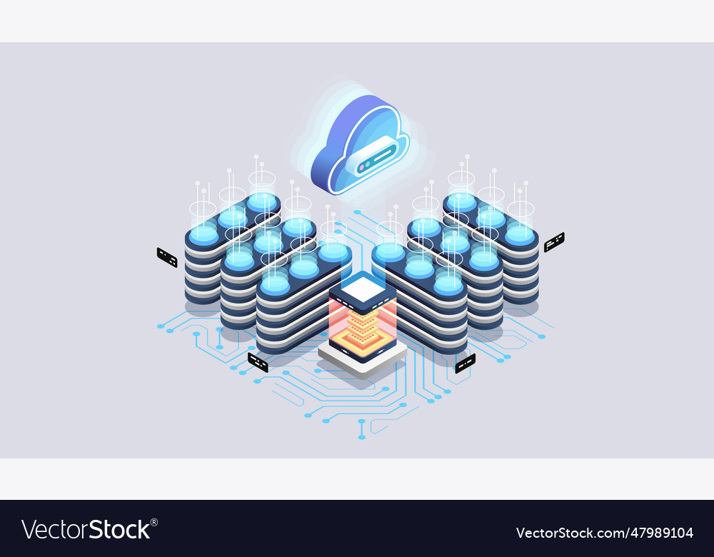 Modern cloud technology and networking concept
