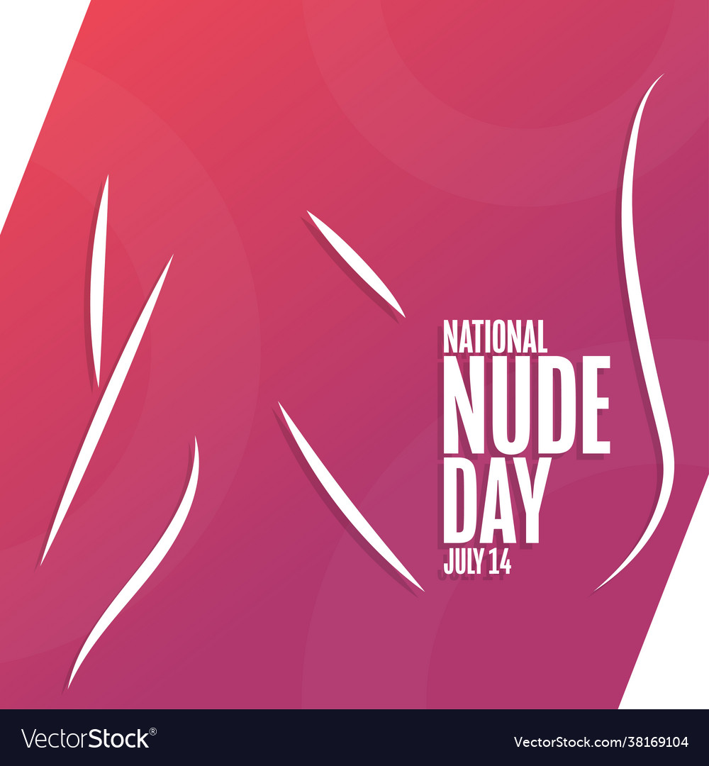 National nude day july 14 holiday concept Vector Image