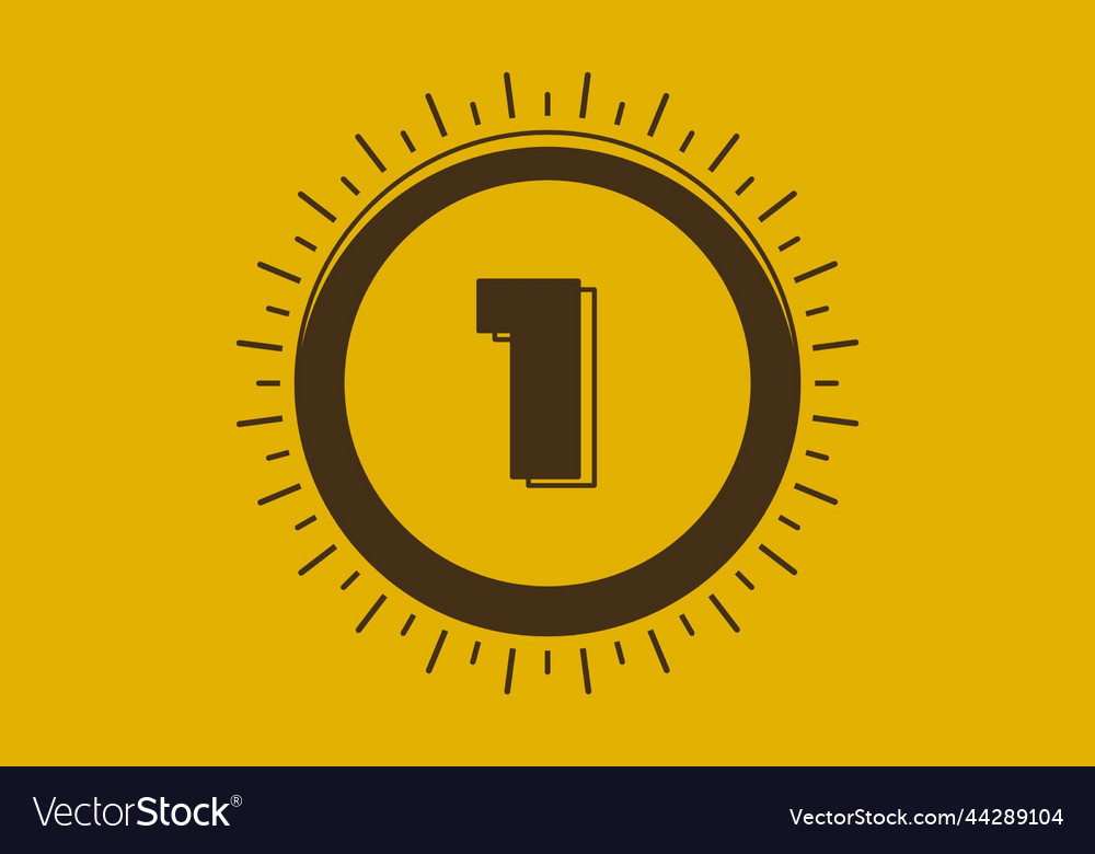 Number 1 in retro frame design
