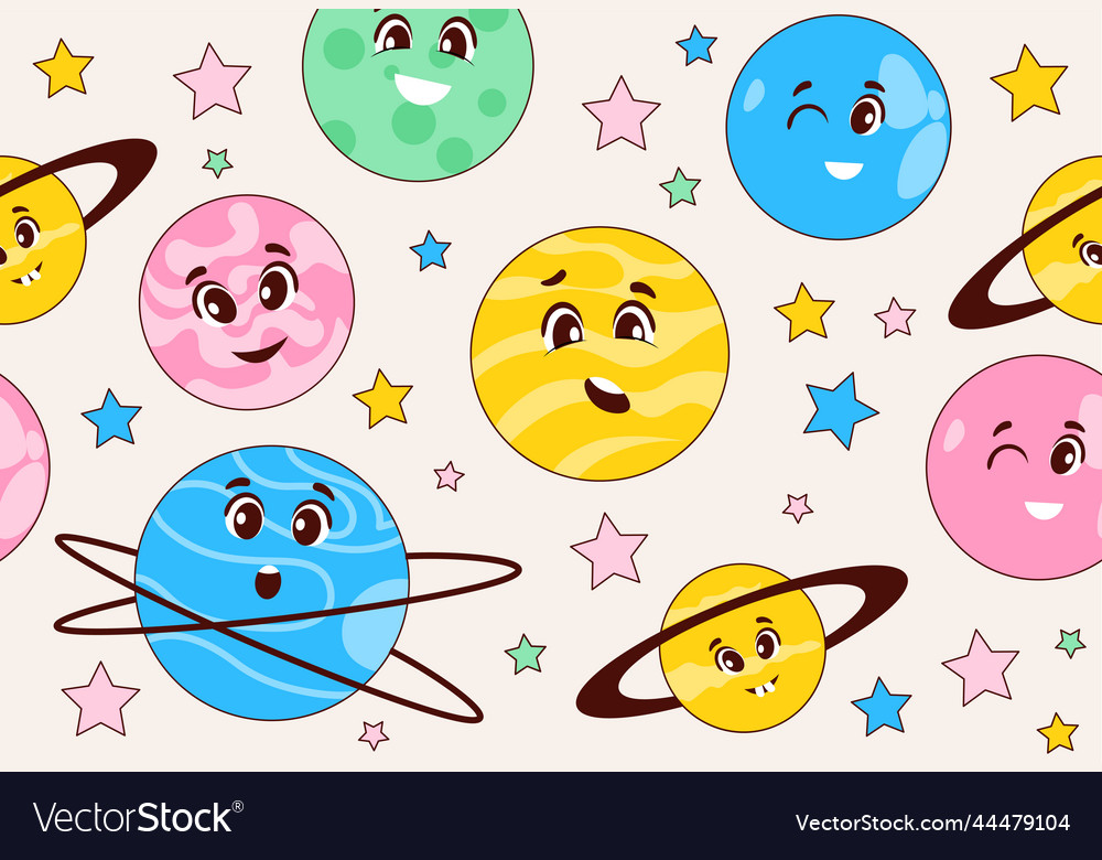 Planet seamless pattern