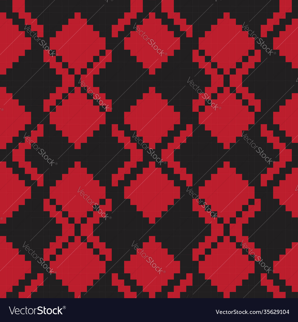 Red argyle seamless pattern background Vector Image Red argyle seamless pattern background