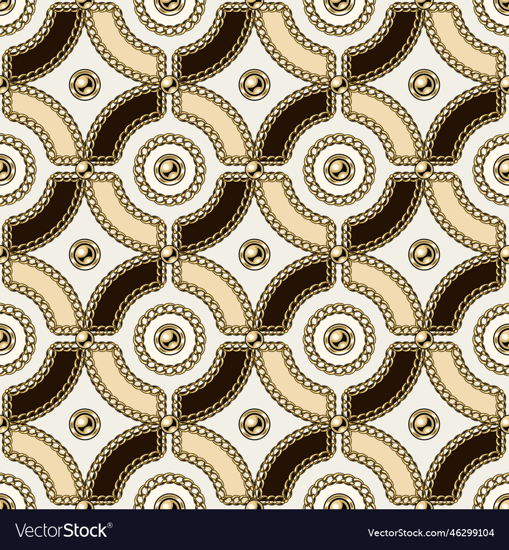 Seamless pattern with circular geometric shapes
