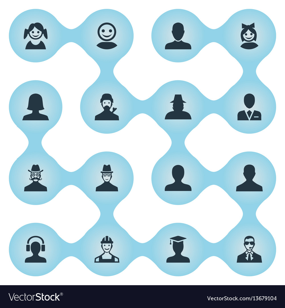 Set of simple avatar icons