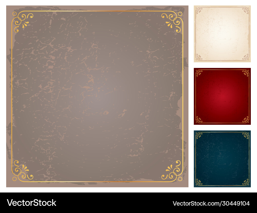 Square frames and borders set decorative Vector Image