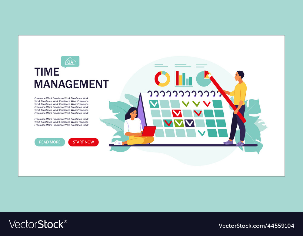 Timing and project scheduling landing page
