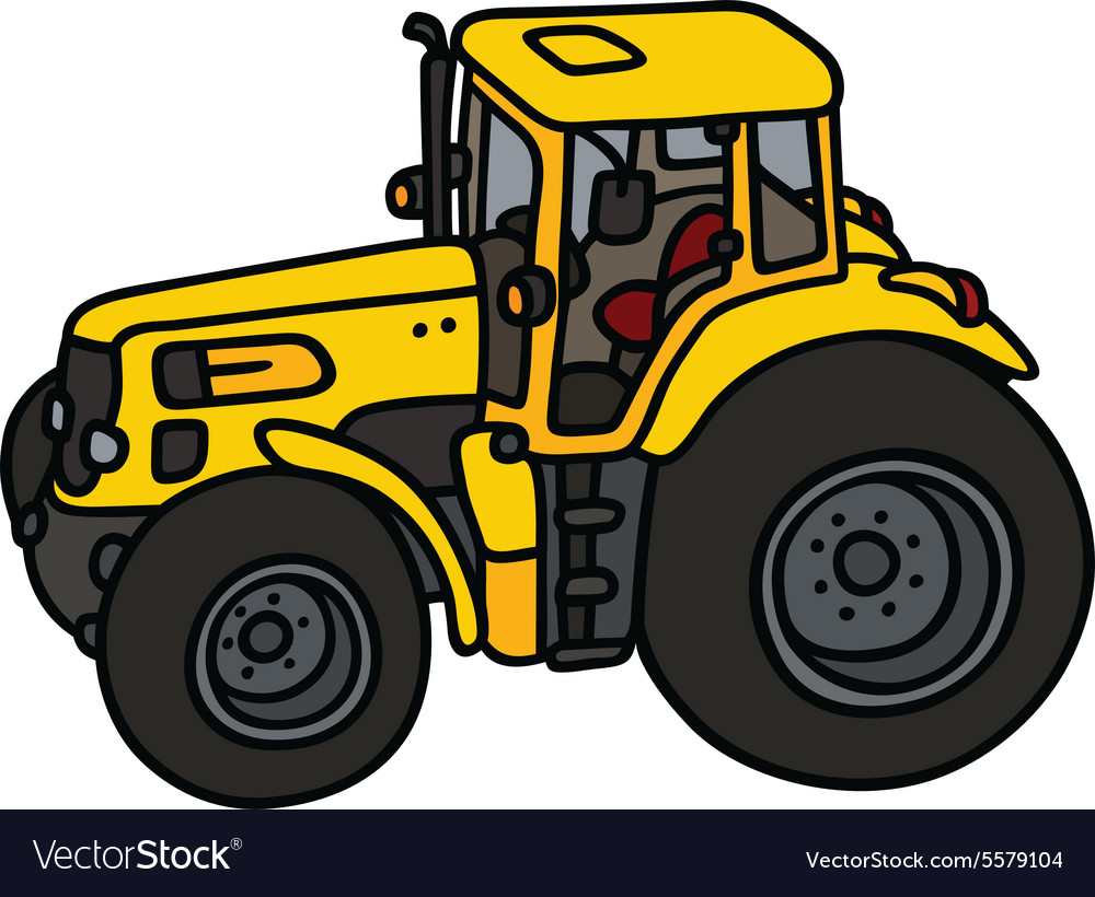 Yellow tractor Stock Vector by ©puhfoto 66387437